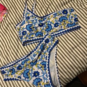 SHEIN Blue Floral Bikini